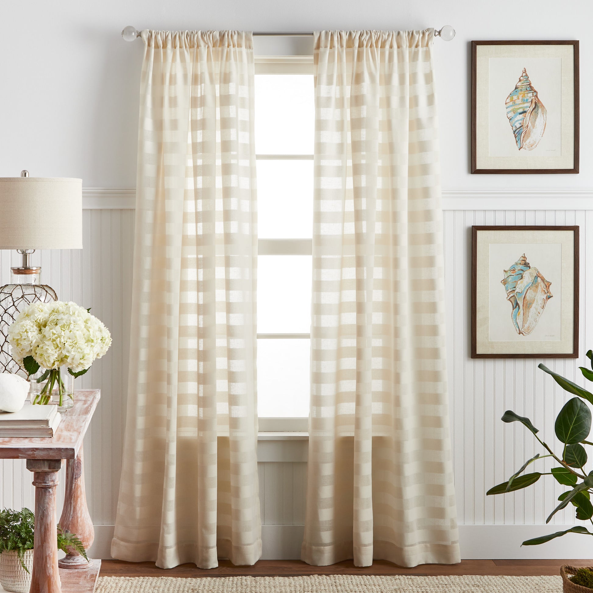 Martha Stewart Sandy Sheer Curtain Panel