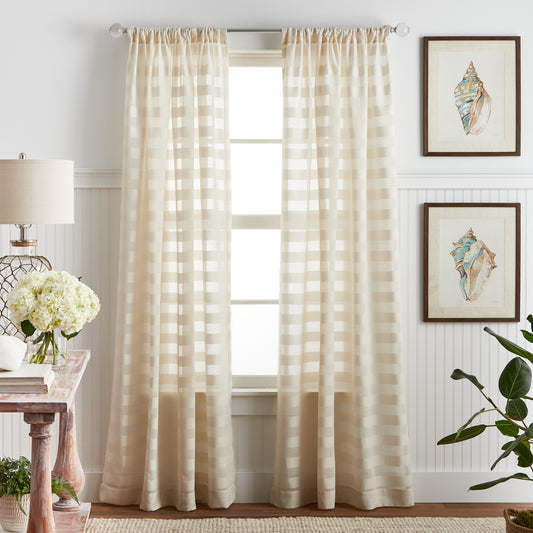 Martha Stewart Sandy Sheer Curtain Panel