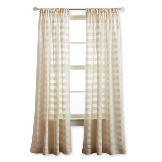 Martha Stewart Sandy Sheer Curtain Panel
