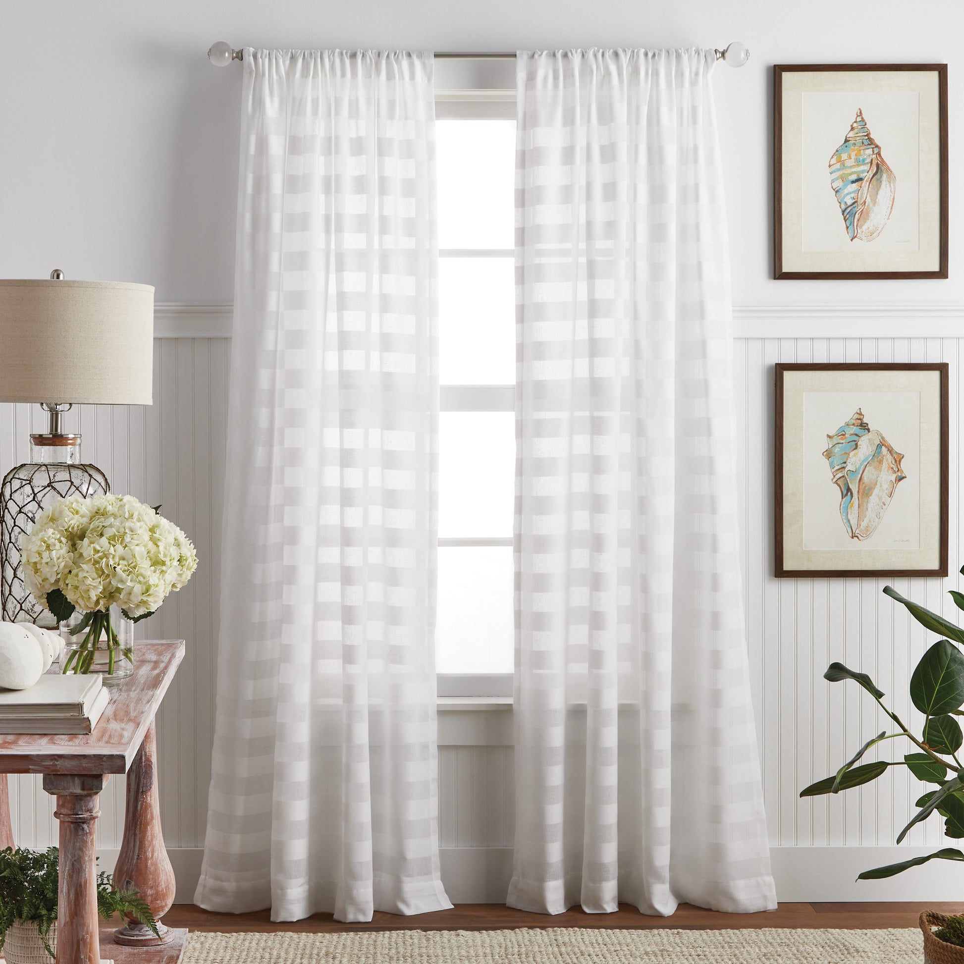 Martha Stewart Sandy Sheer Curtain Panel