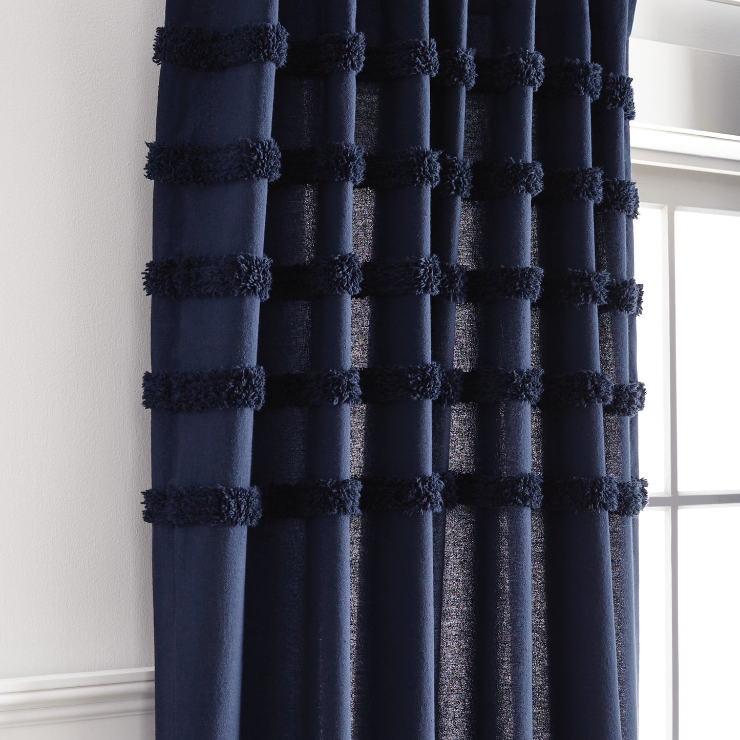 Martha Stewart Water's Edge Tufted Curtain Panels