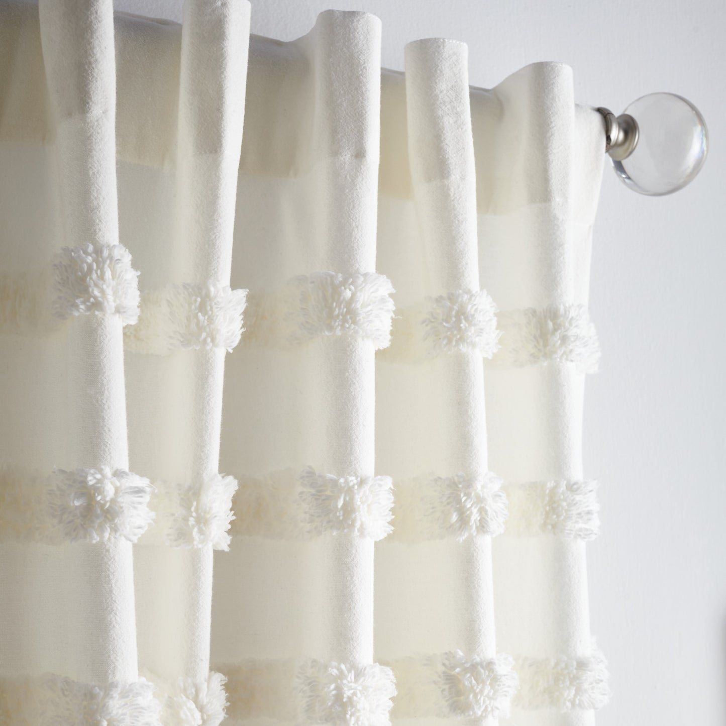Martha Stewart Water's Edge Tufted Curtain Panels