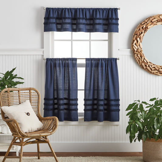 Martha Stewart Water's Edge Tufted Curtain Panels