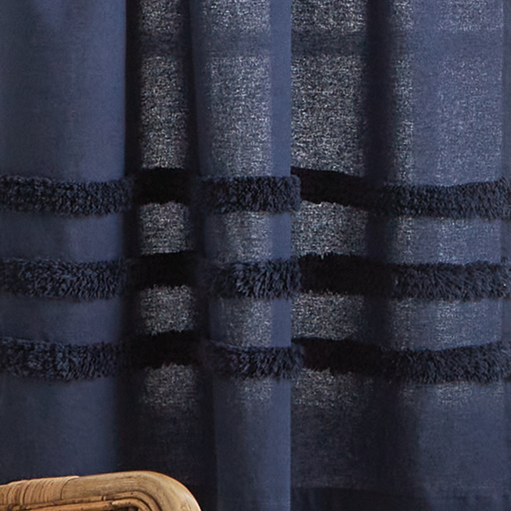 Martha Stewart Water's Edge Tufted Curtain Panels
