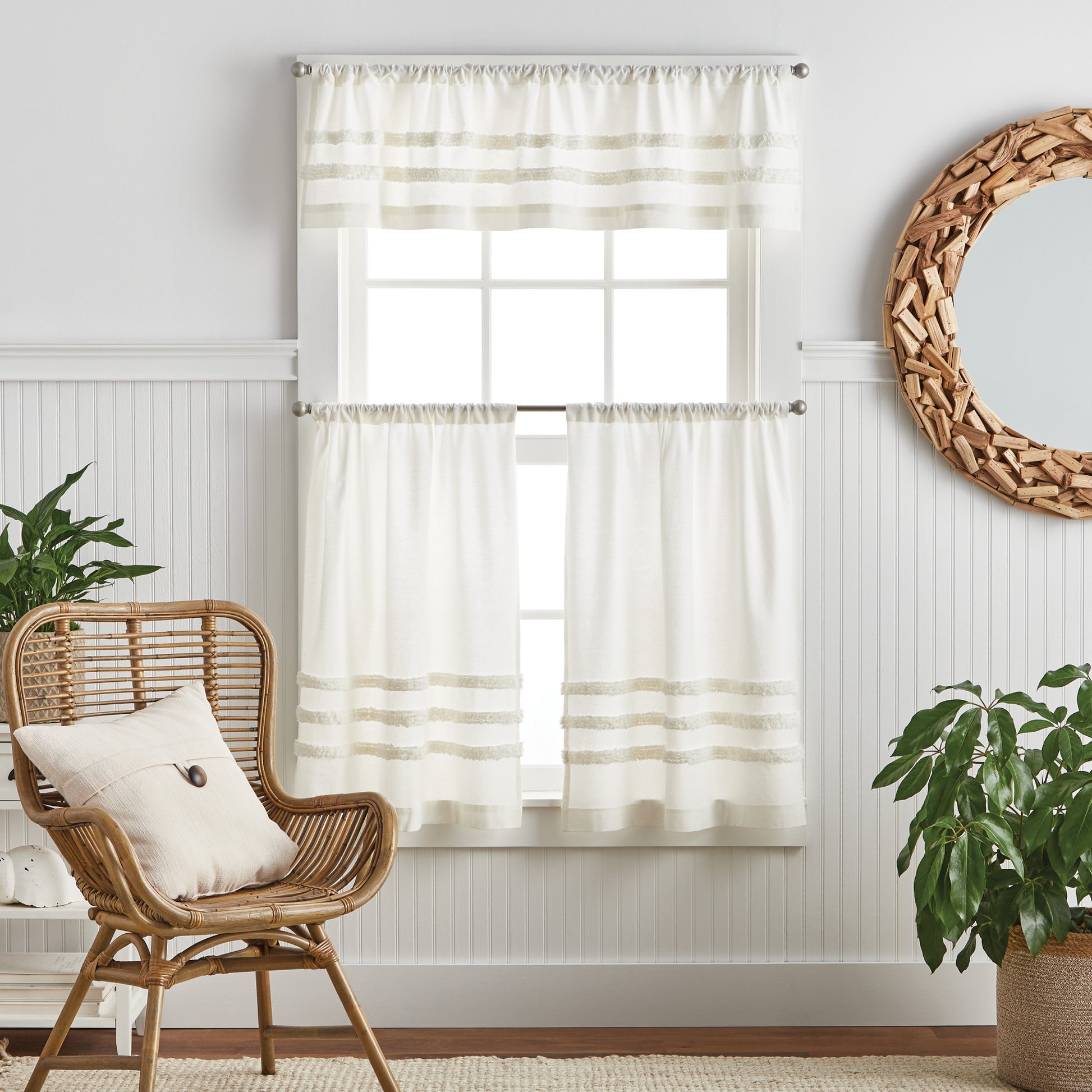 Martha Stewart Water's Edge Tufted Curtain Panels