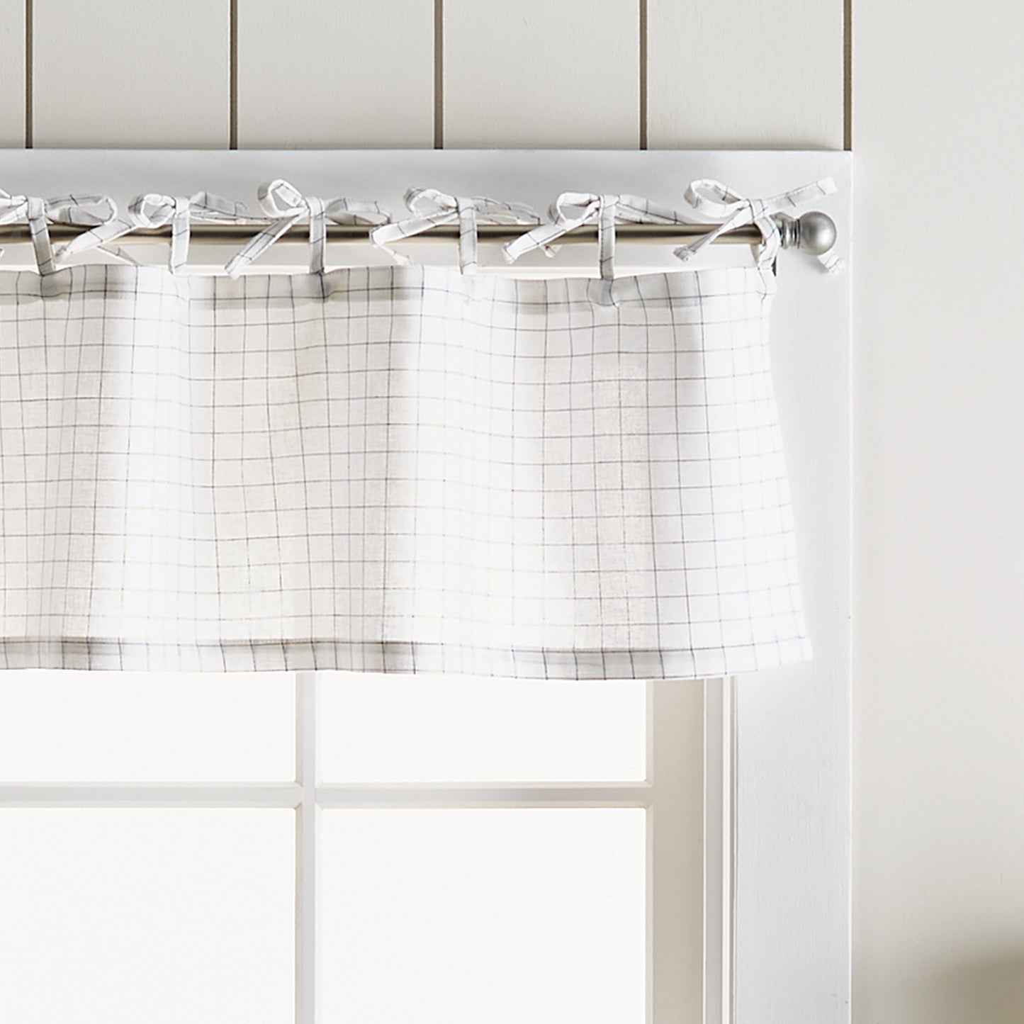 Martha Stewart Plaid Tie Top Valance & Tiers