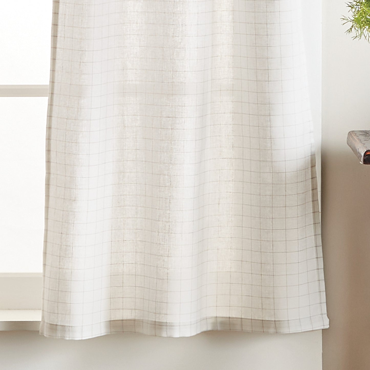 Martha Stewart Plaid Tie Top Valance & Tiers