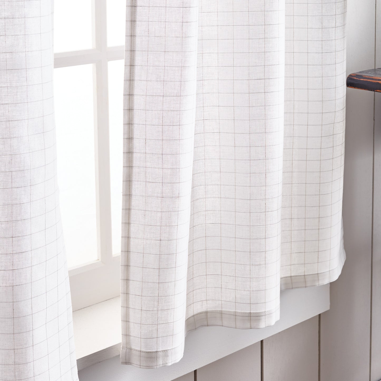 Martha Stewart Plaid Tie Top Valance & Tiers