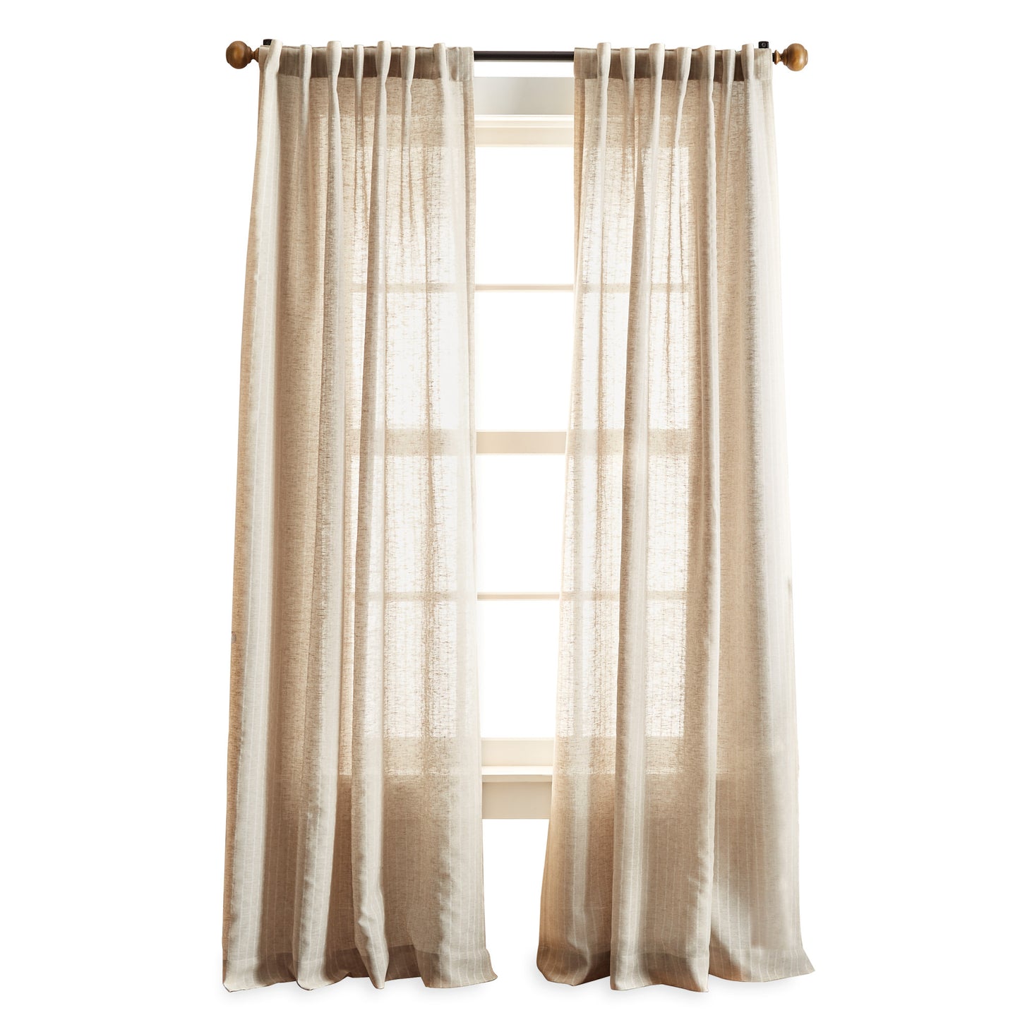 Martha Stewart Linen Stripe Curtain Panel