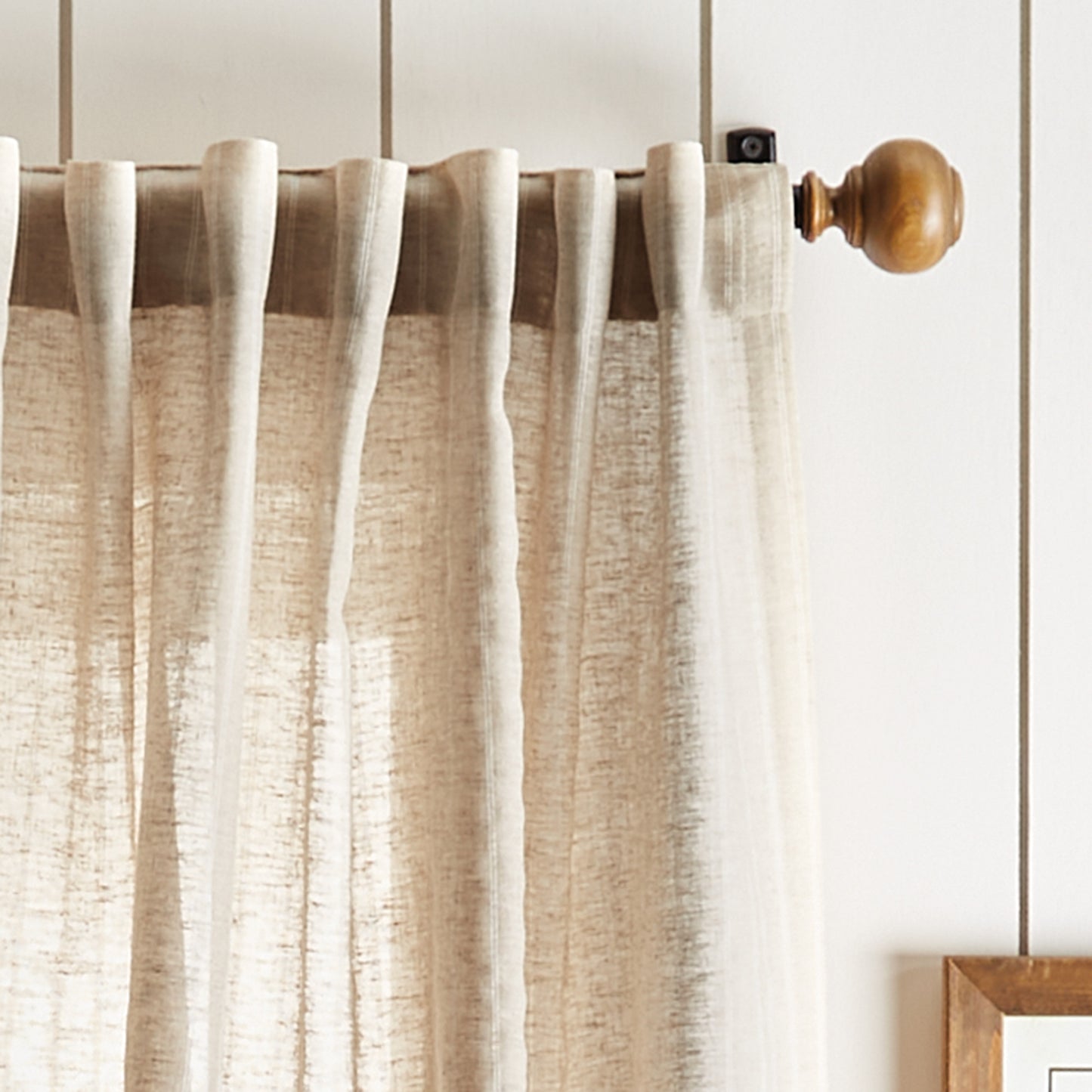 Martha Stewart Linen Stripe Curtain Panel
