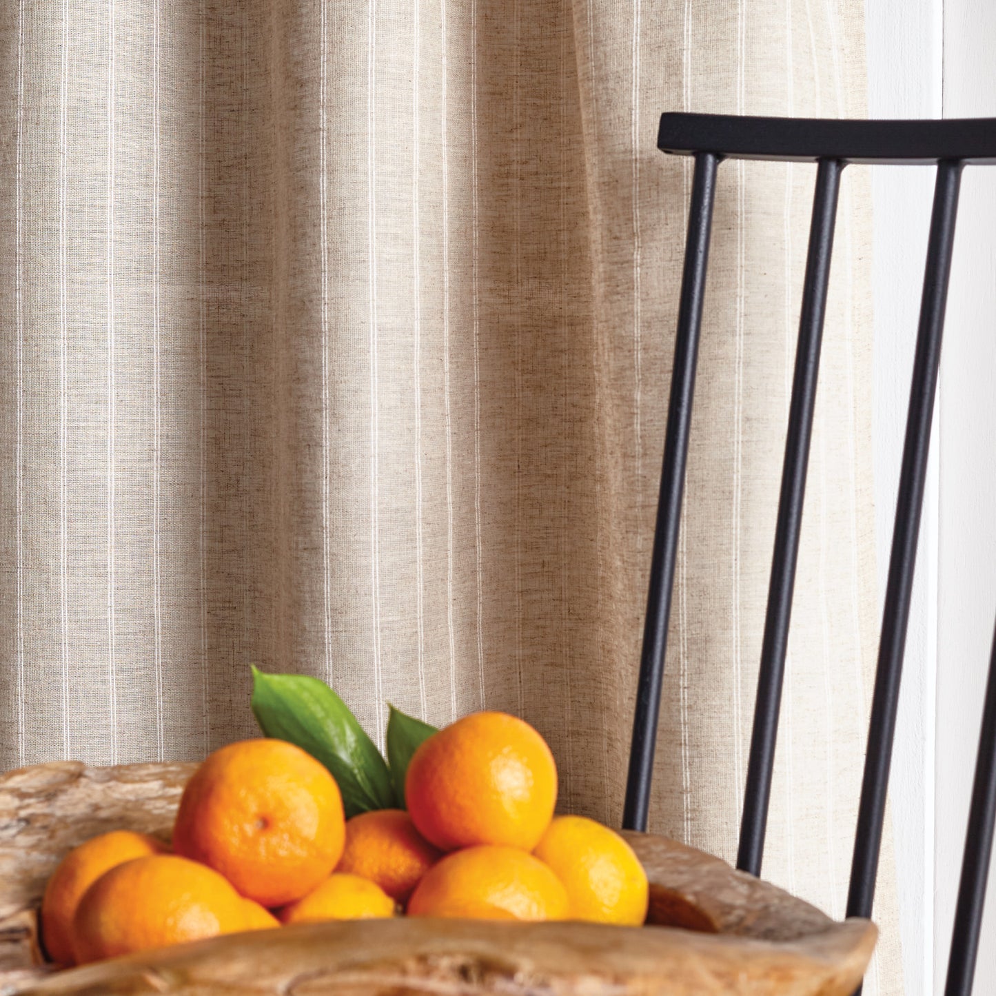 Martha Stewart Linen Stripe Curtain Panel
