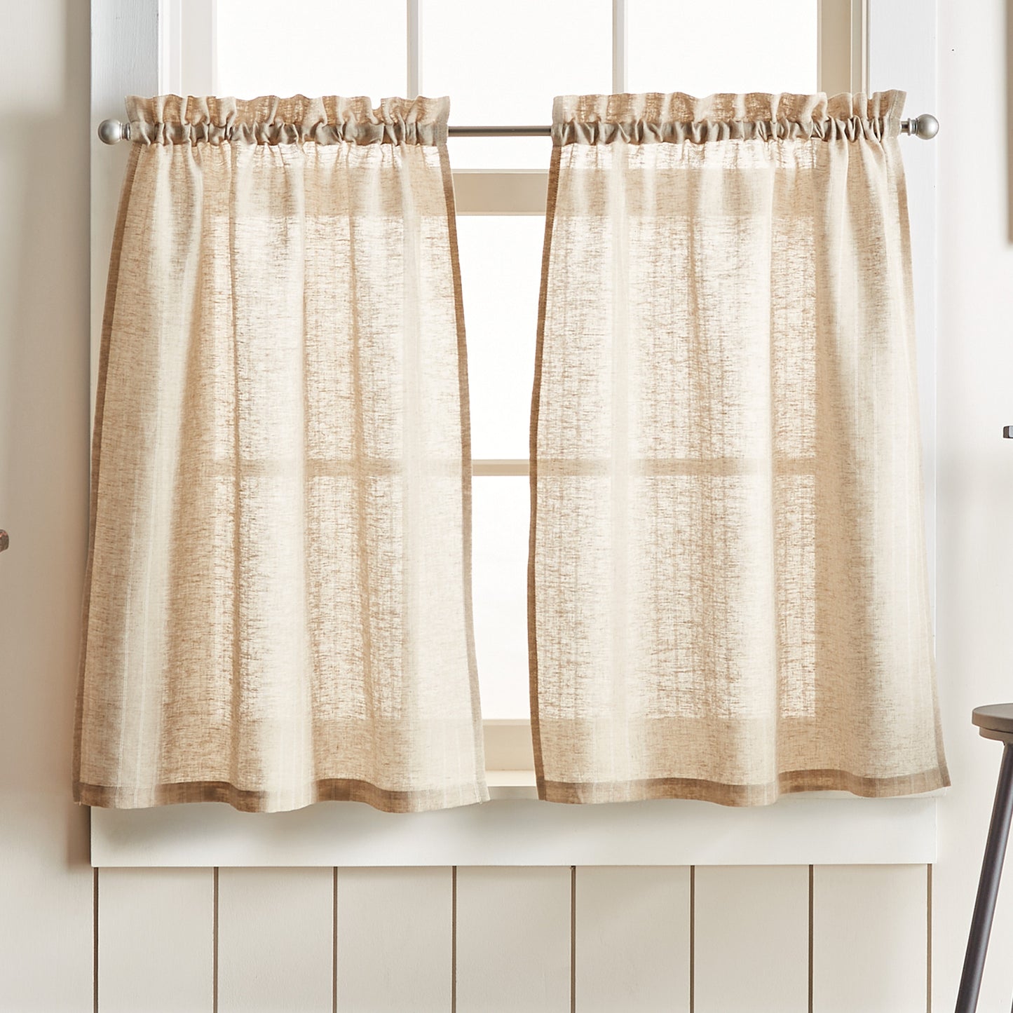 Martha Stewart Linen Stripe Curtain Panel