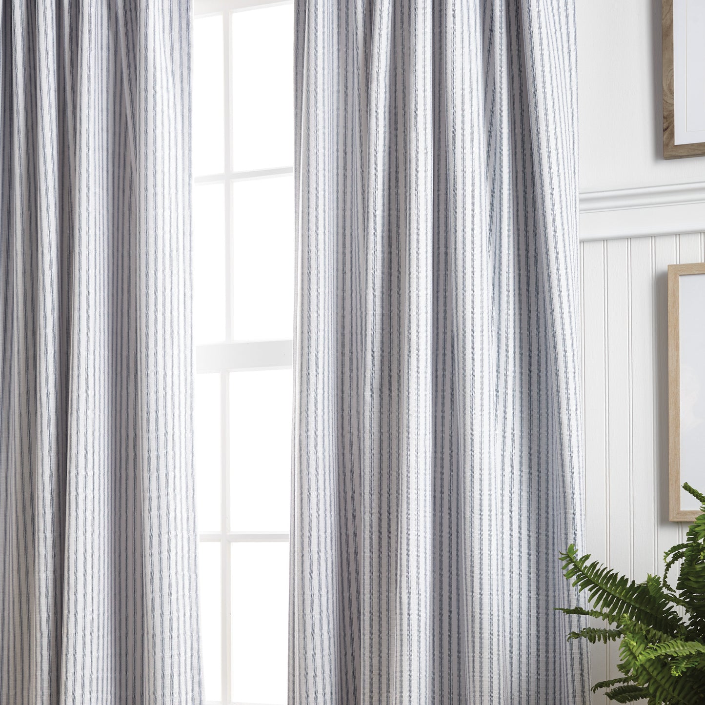 Martha Stewart Ticking Stripe Curtain Panel