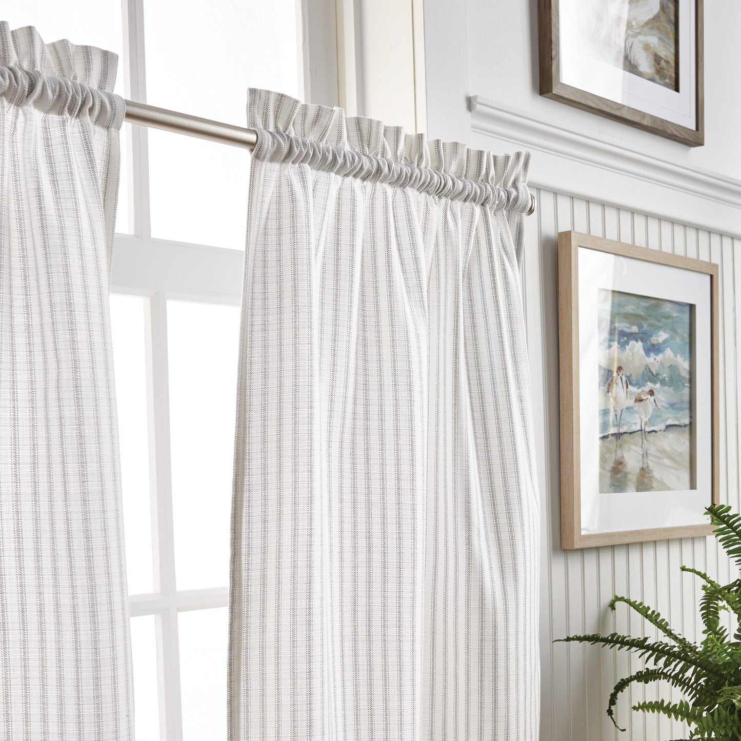 Martha Stewart Ticking Stripe Curtain Panel