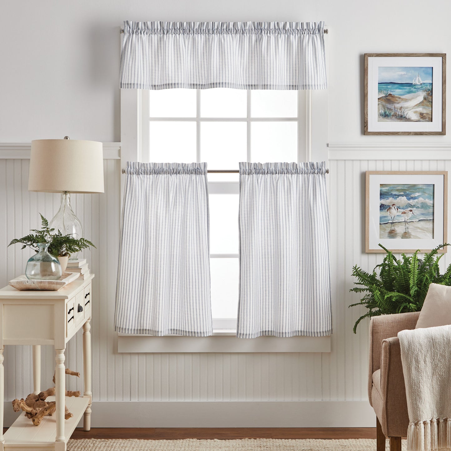 Martha Stewart Ticking Stripe Curtain Panel