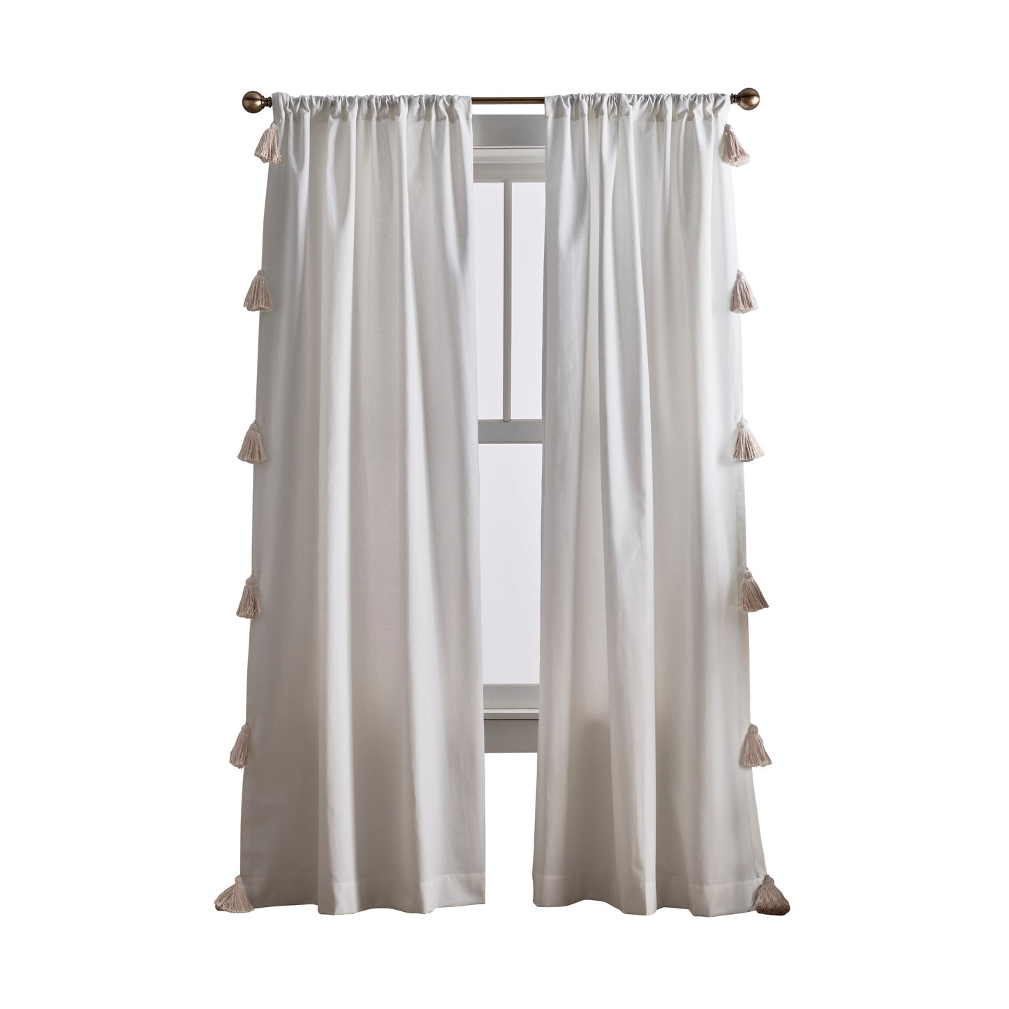 Peri Home Chunky Tassel Curtain Panel