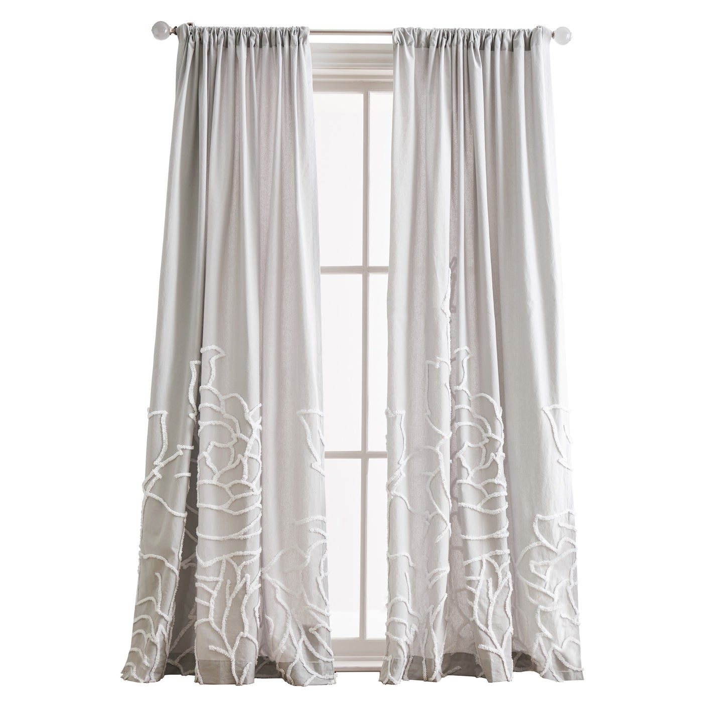 Peri Home Chenille Rose Curtain Panel