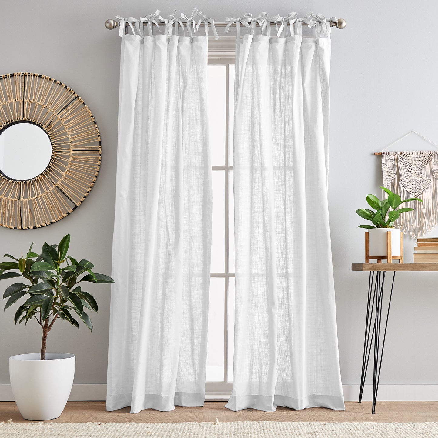Peri Home 100% Cotton Sheer Curtain Panel