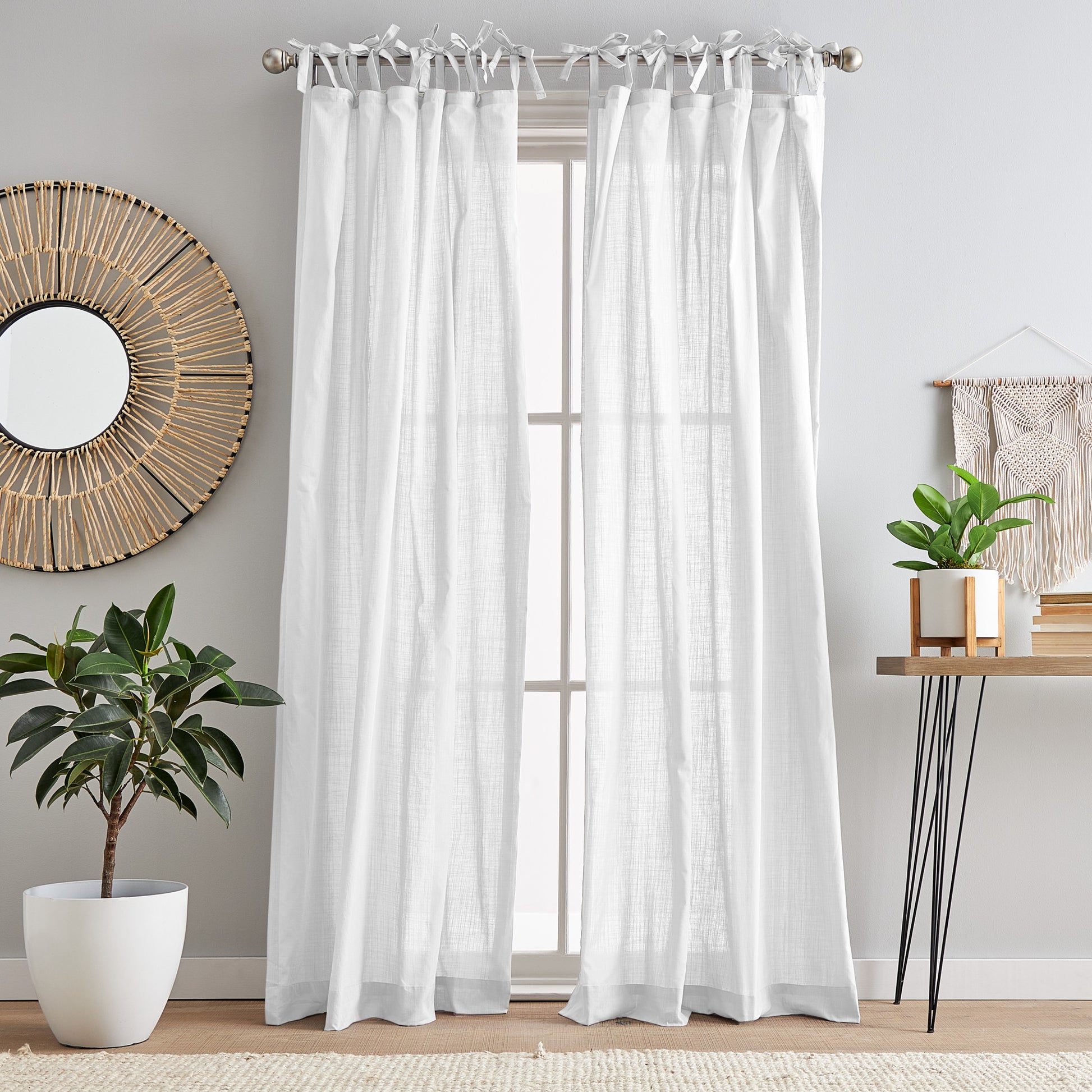 Peri Home 100% Cotton Sheer Curtain Panel
