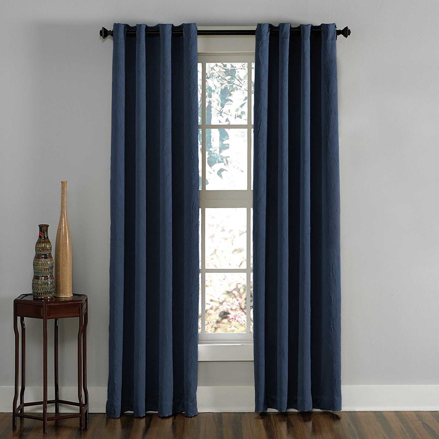 Curtainworks Lenox Window Curtain Panel Navy