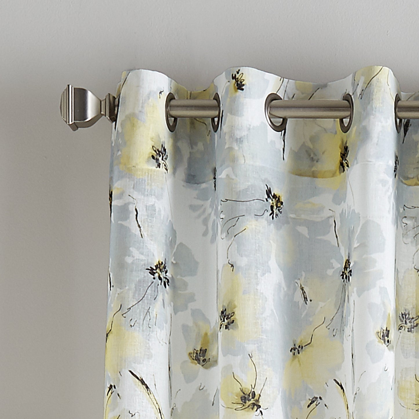 DKNY Modern Bloom Window Curtain Panel Yellow