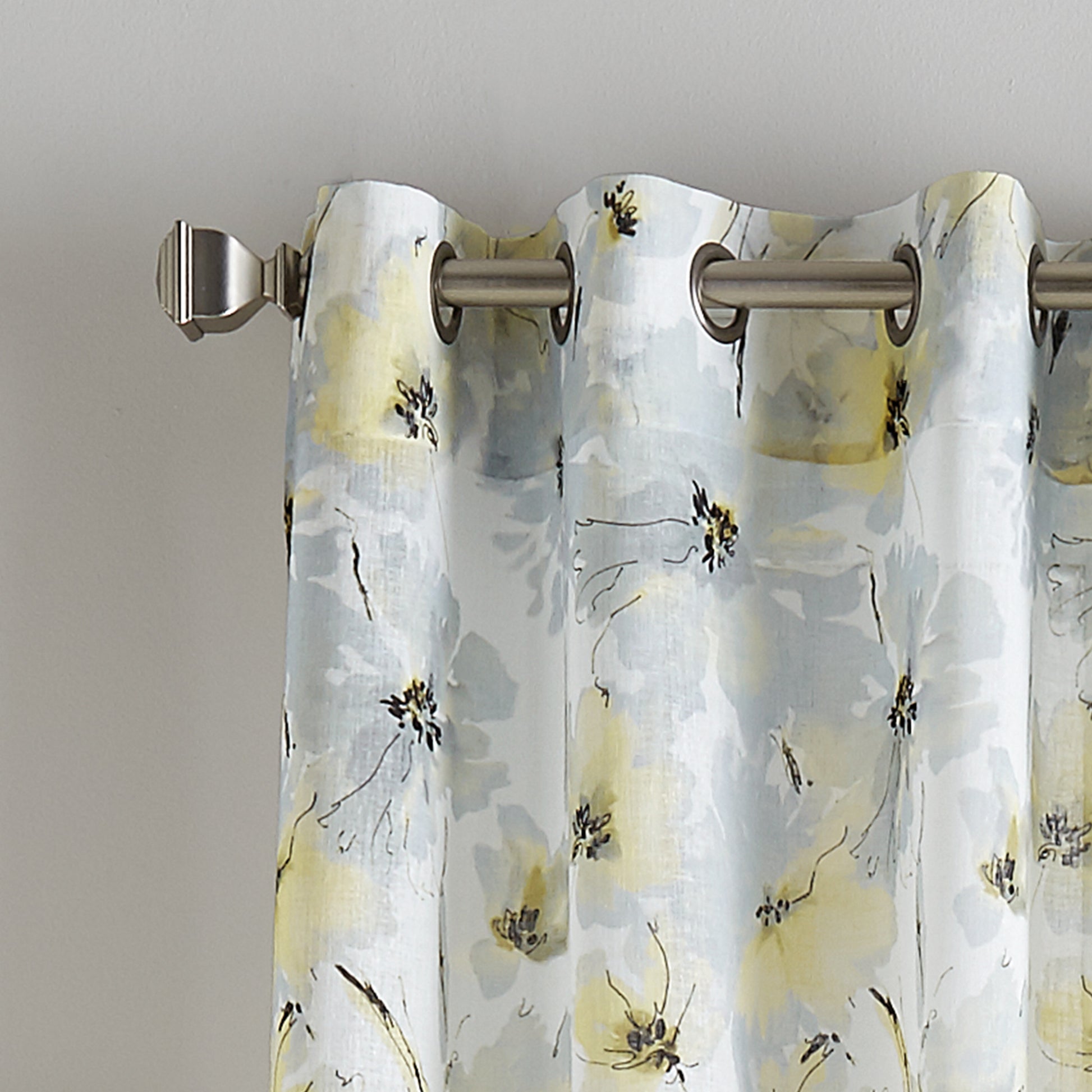 DKNY Modern Bloom Window Curtain Panel Yellow