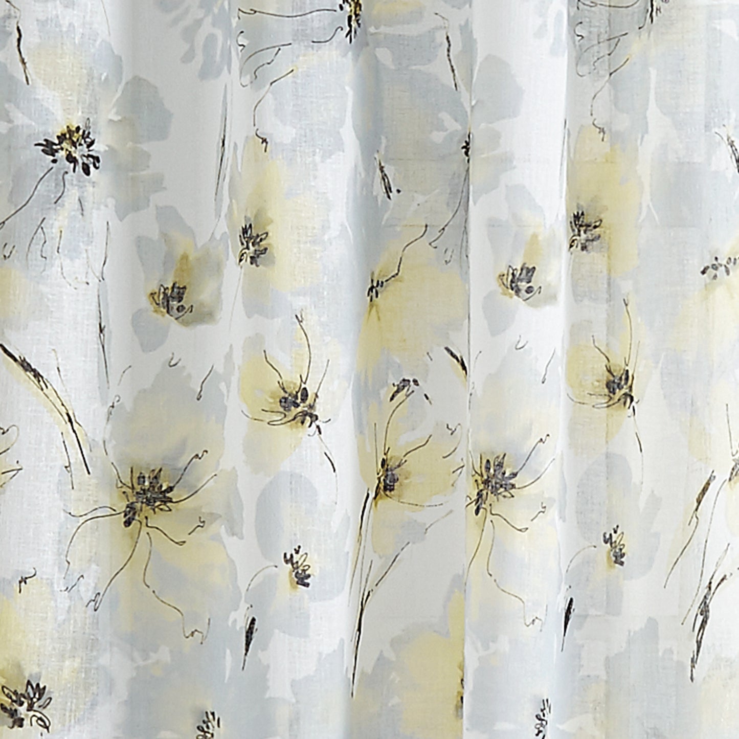 DKNY Modern Bloom Window Curtain Panel Yellow