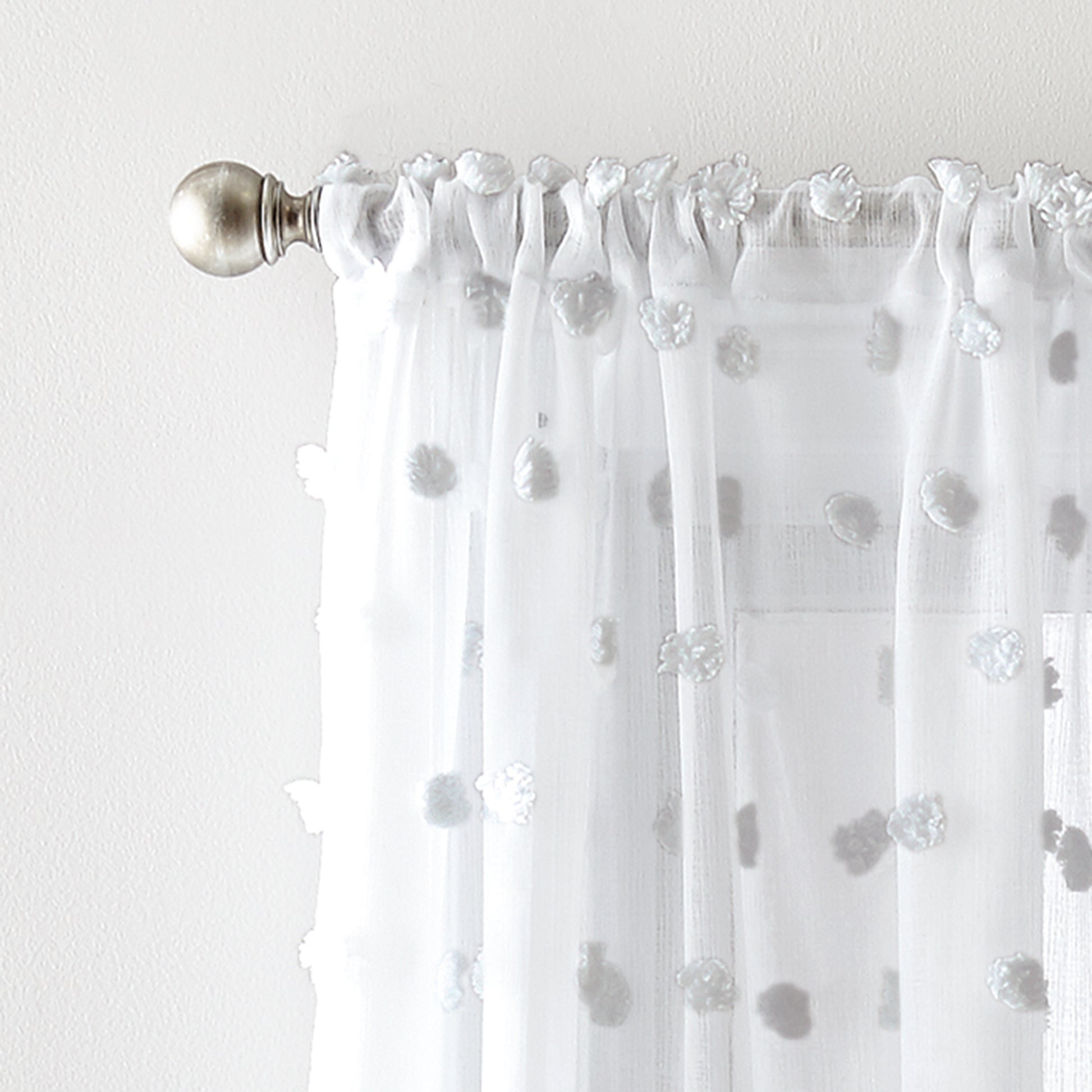 DKNY Ella Window Curtain Panel Grey