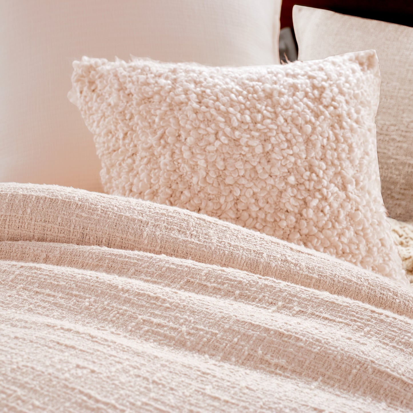 DKNY PURE Looped Decorative Pillow blush