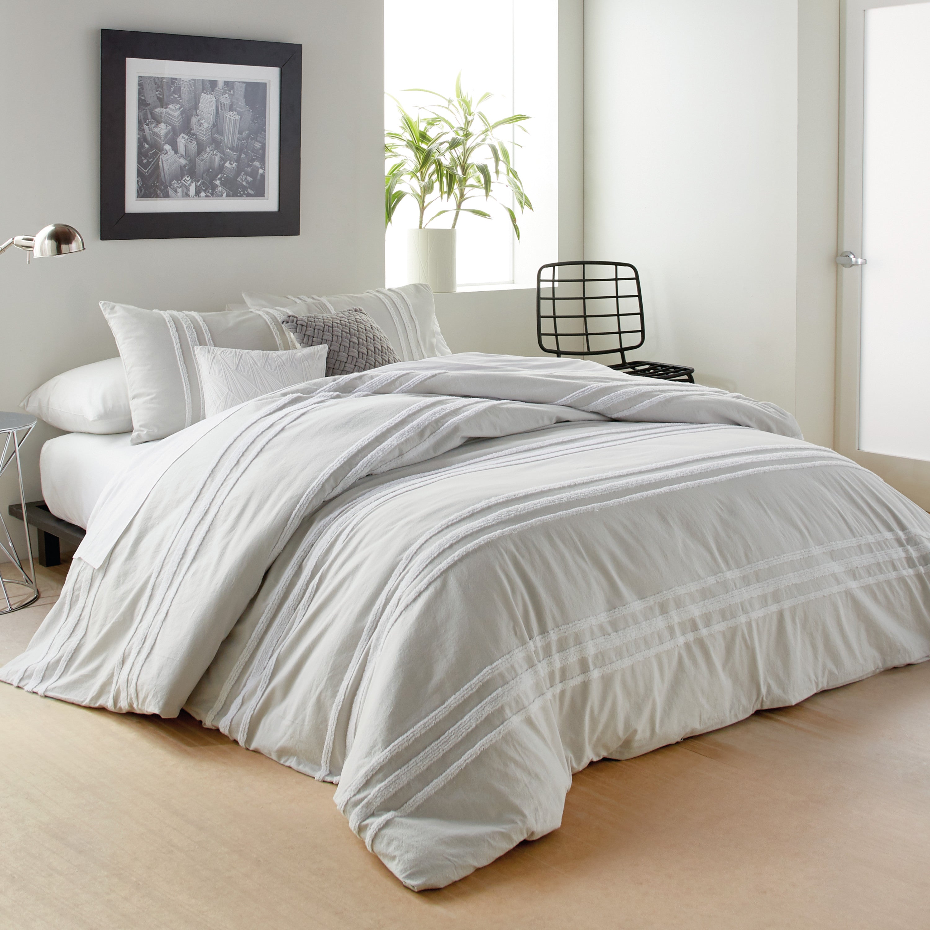 DKNY Chenille Stripe Comforter Bedding Collection Set – decoratd