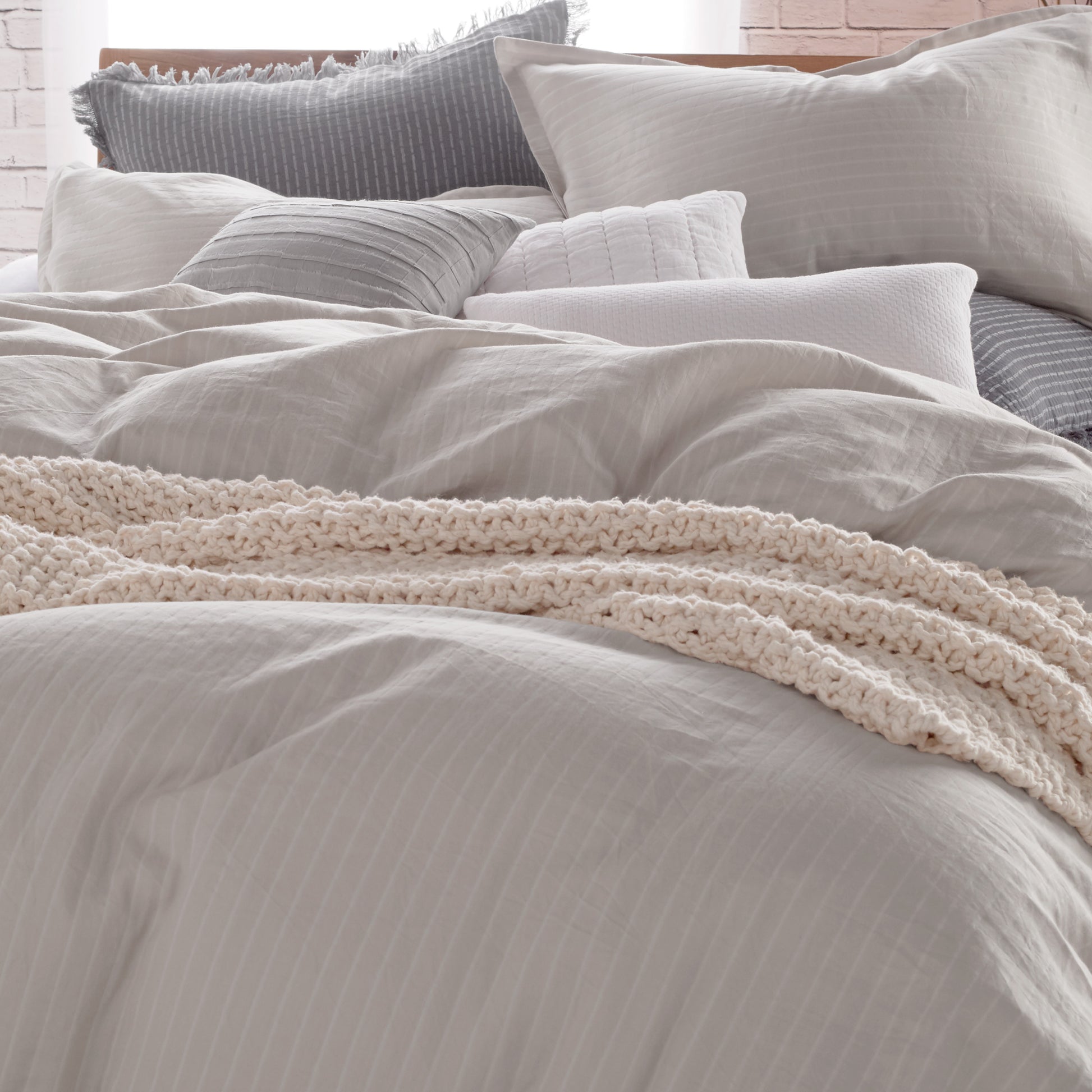 DKNY PURE Comfy Bedding Comforter Collection Platinum Grey