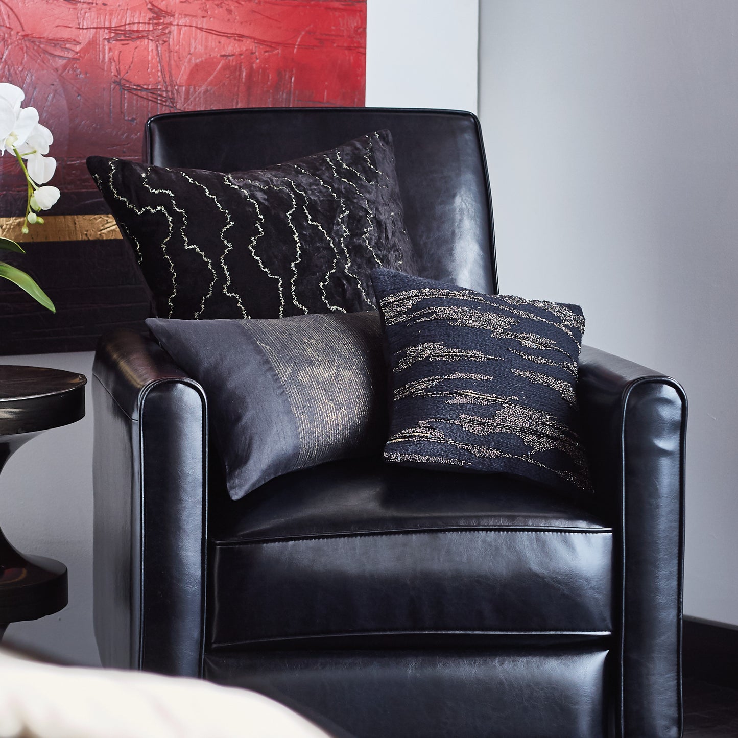 Donna Karan Black Onyx Bedding Collection Decorative Pillow