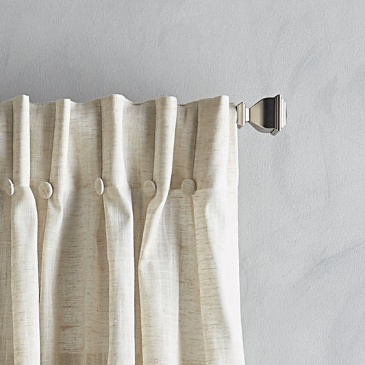 DKNY Classic Linen Inverted Pleat Curtain Panel Pair