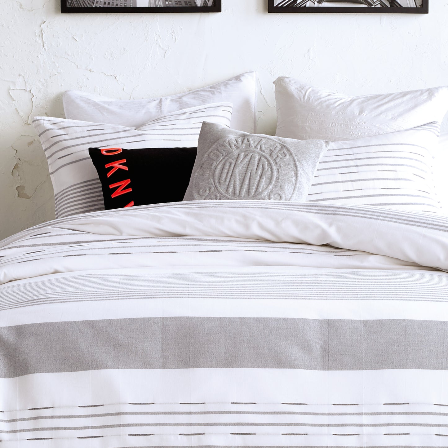DKNY Embroidered Logo Decorative Pillow