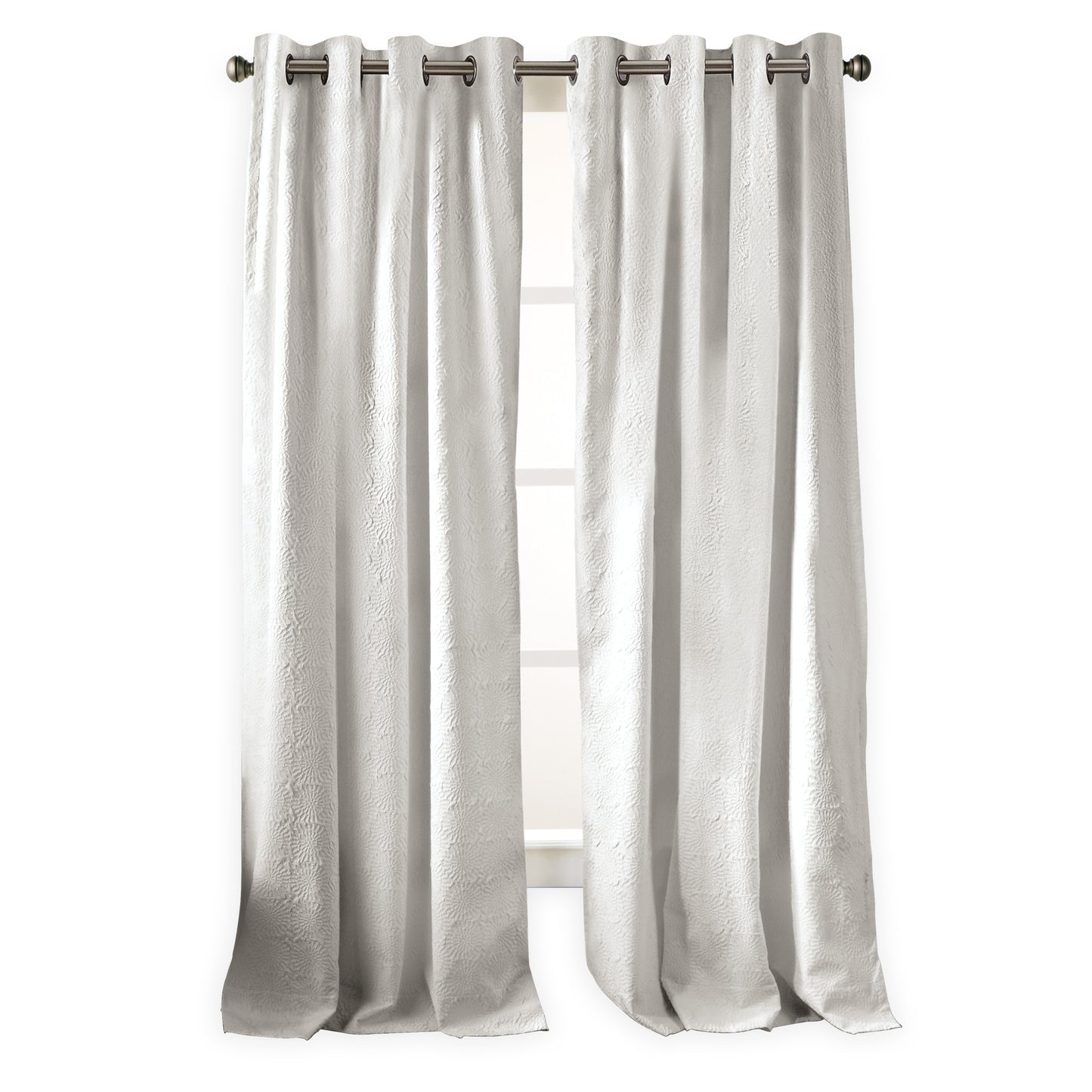 DKNY Chrysanthemum Floral Grommet Curtain Panel