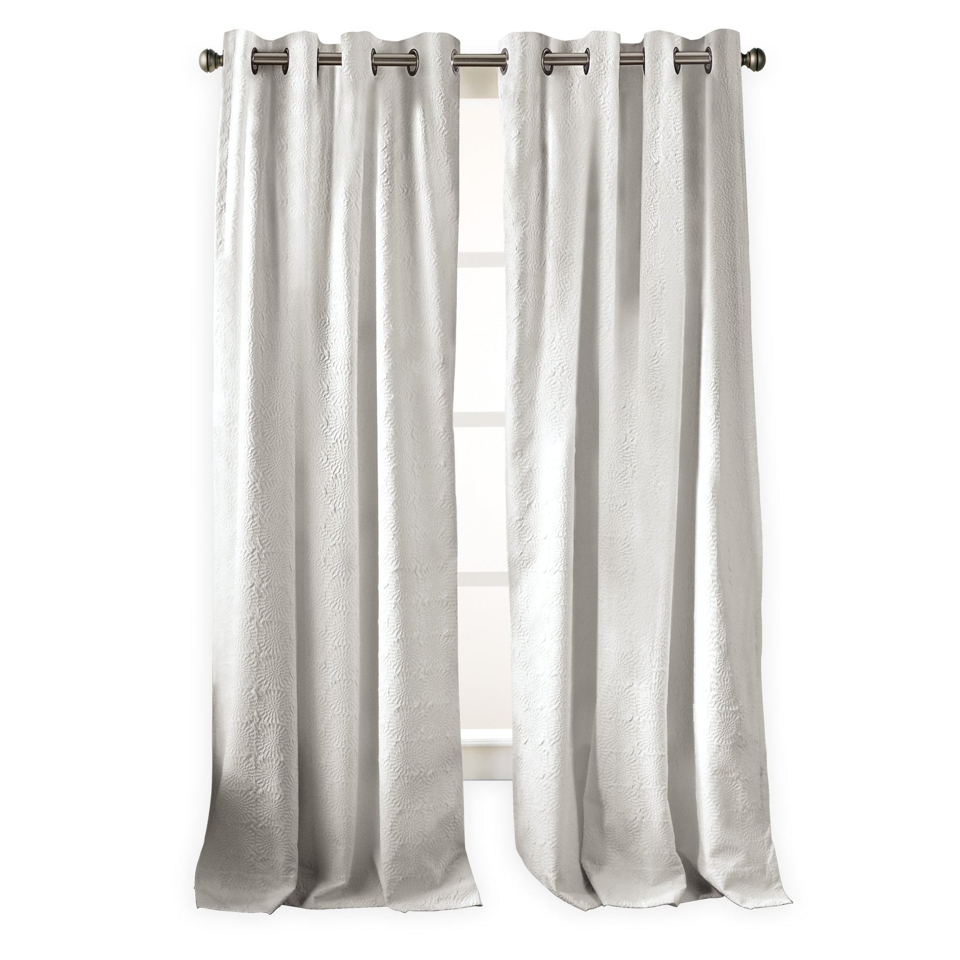 DKNY Chrysanthemum Floral Grommet Curtain Panel