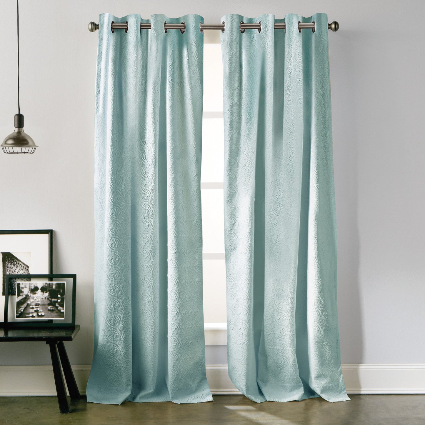 DKNY Chrysanthemum Floral Grommet Curtain Panel