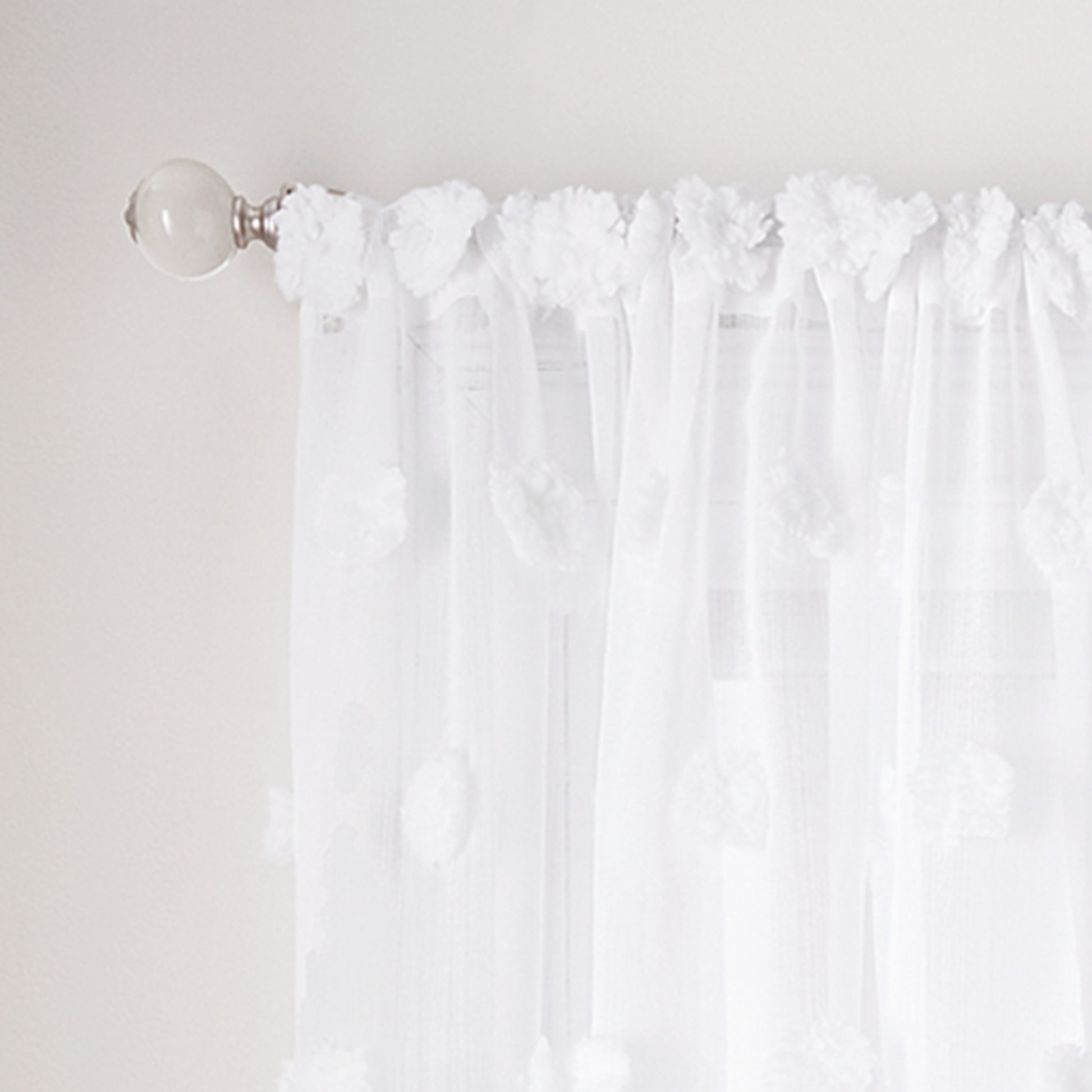 DKNY Snowball Sheer Curtain Panel Pair