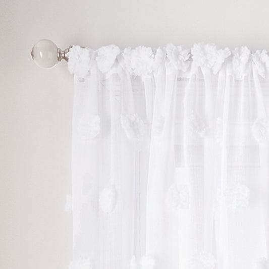 DKNY Snowball Sheer Curtain Panel Pair