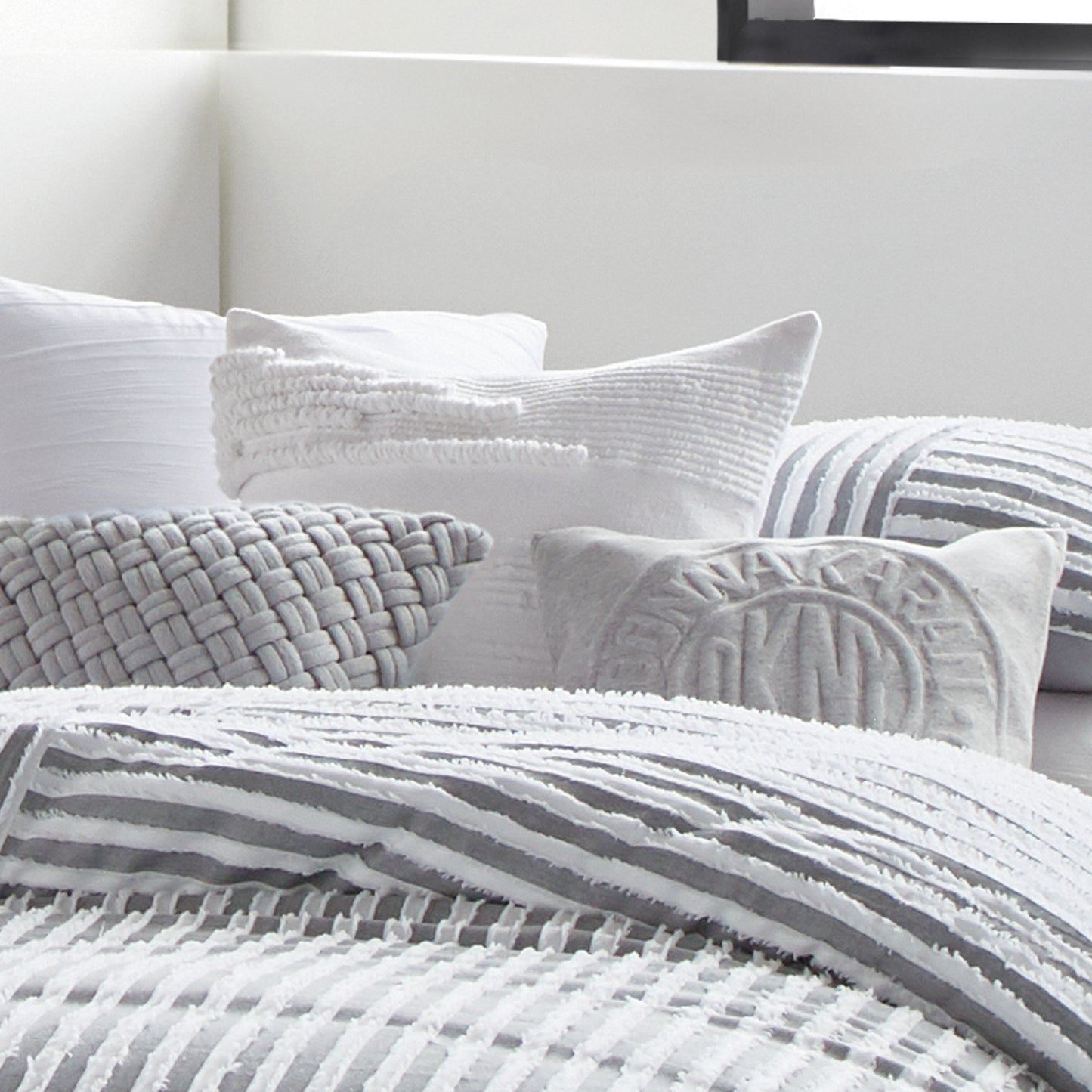 DKNY Textured Stripe Decorative Pillow