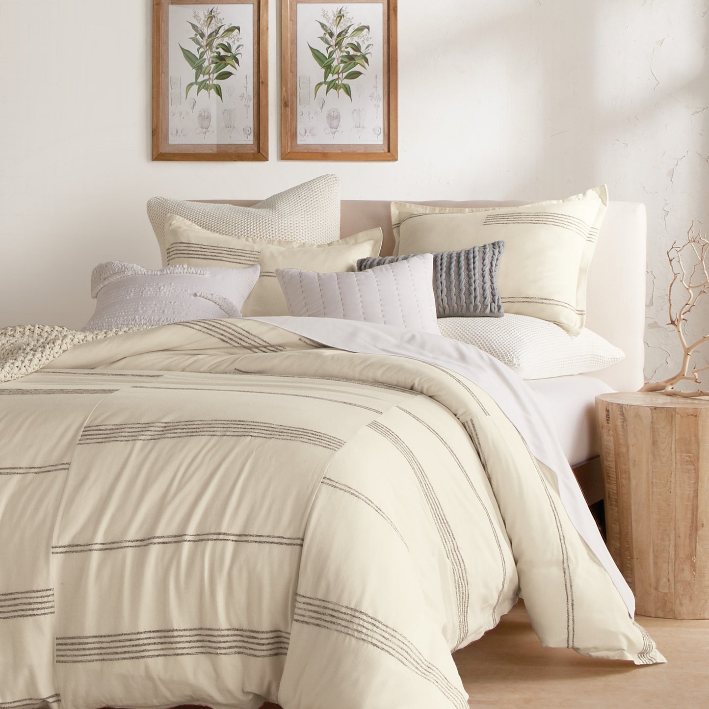 DKNY PURE Marled Stripe Duvet Set