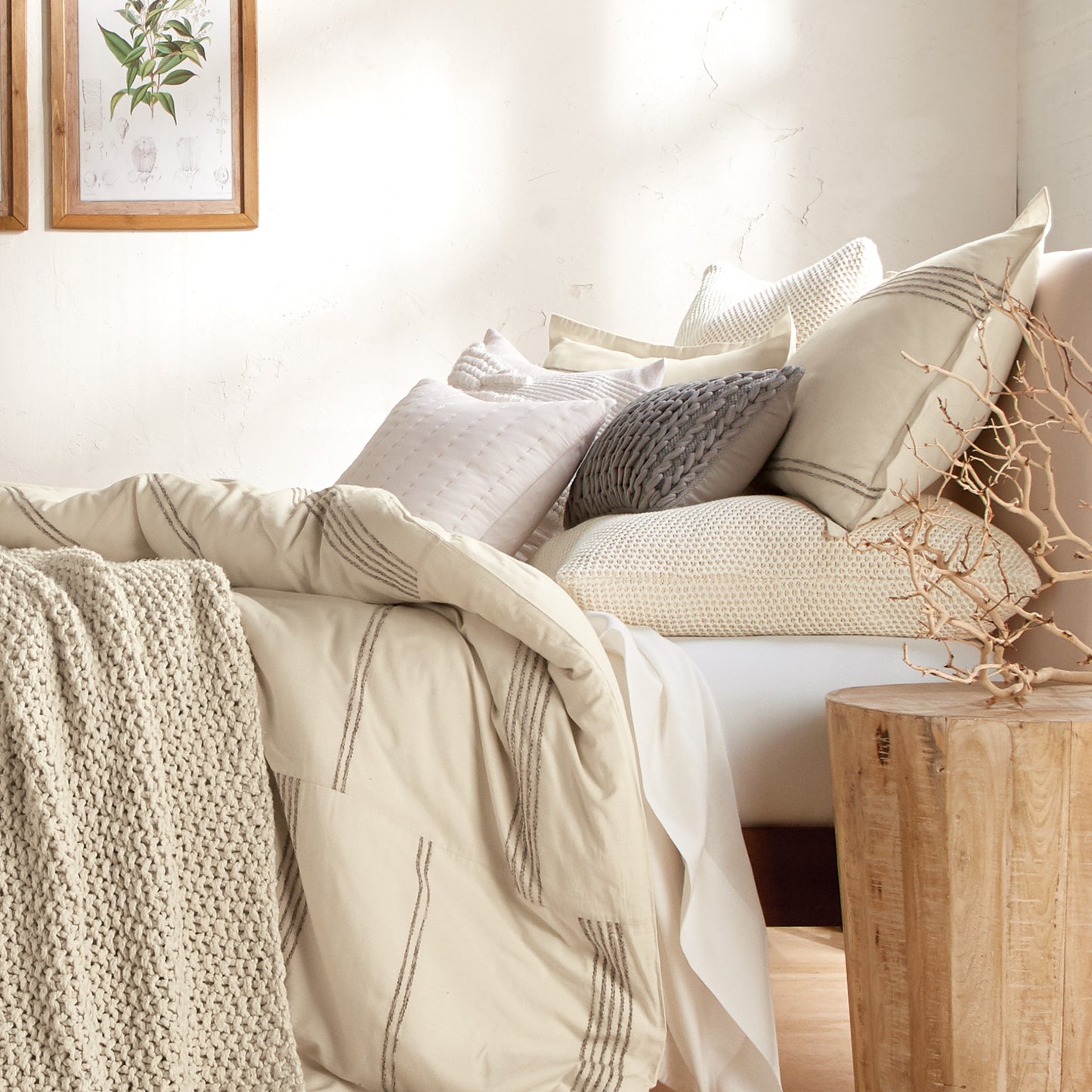 DKNY PURE Marled Stripe Duvet Set