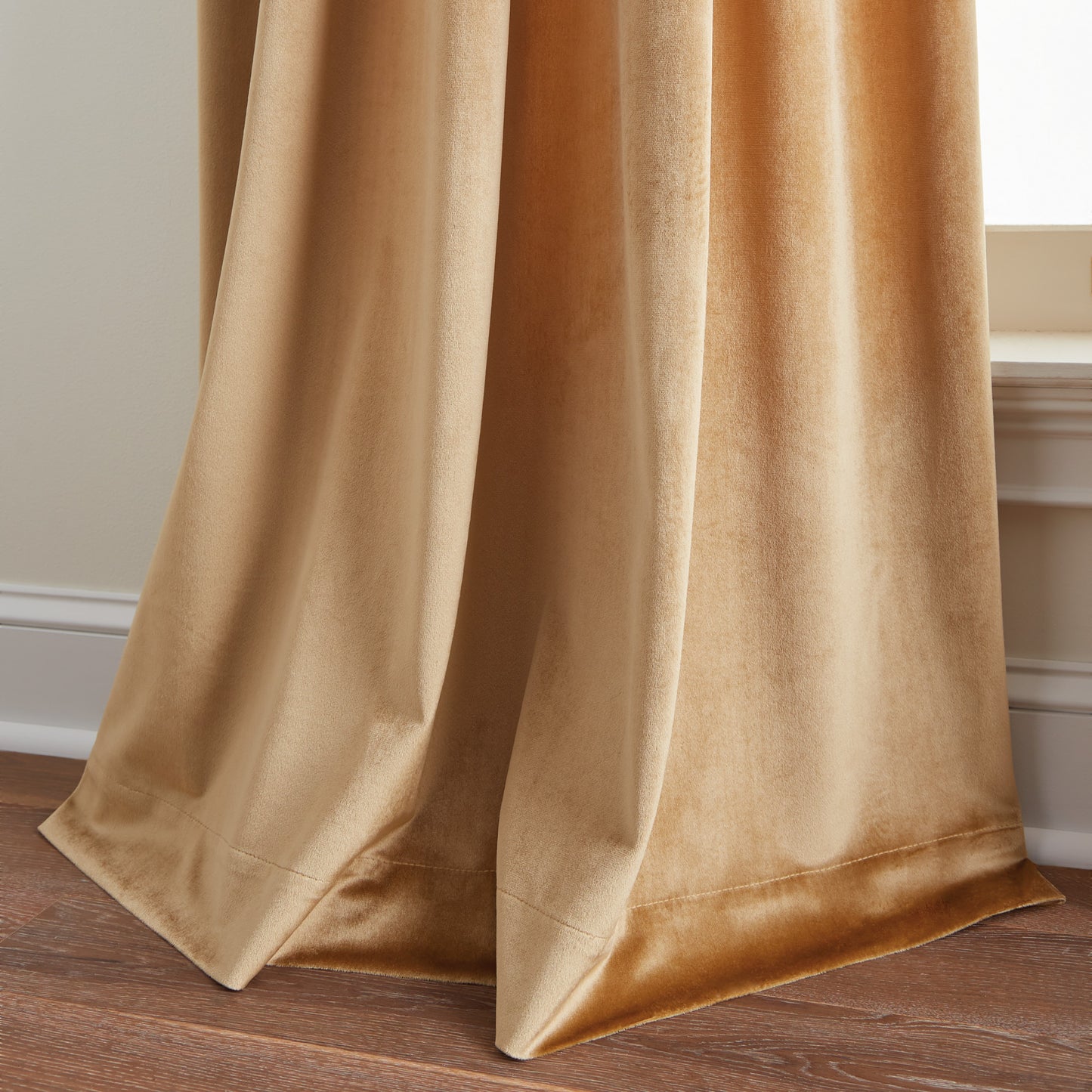 DKNY Velvet Inverted Pleat Curtain Panel Pair