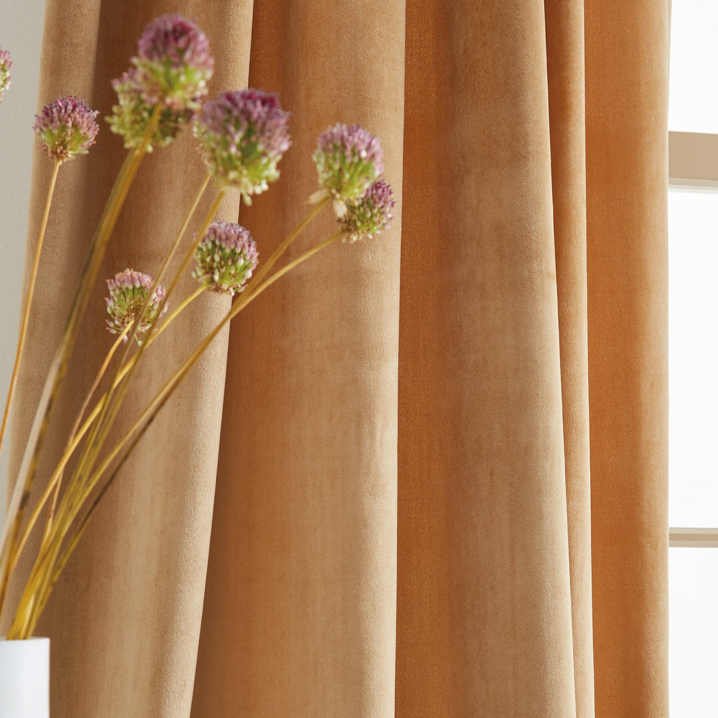 DKNY Velvet Inverted Pleat Curtain Panel Pair