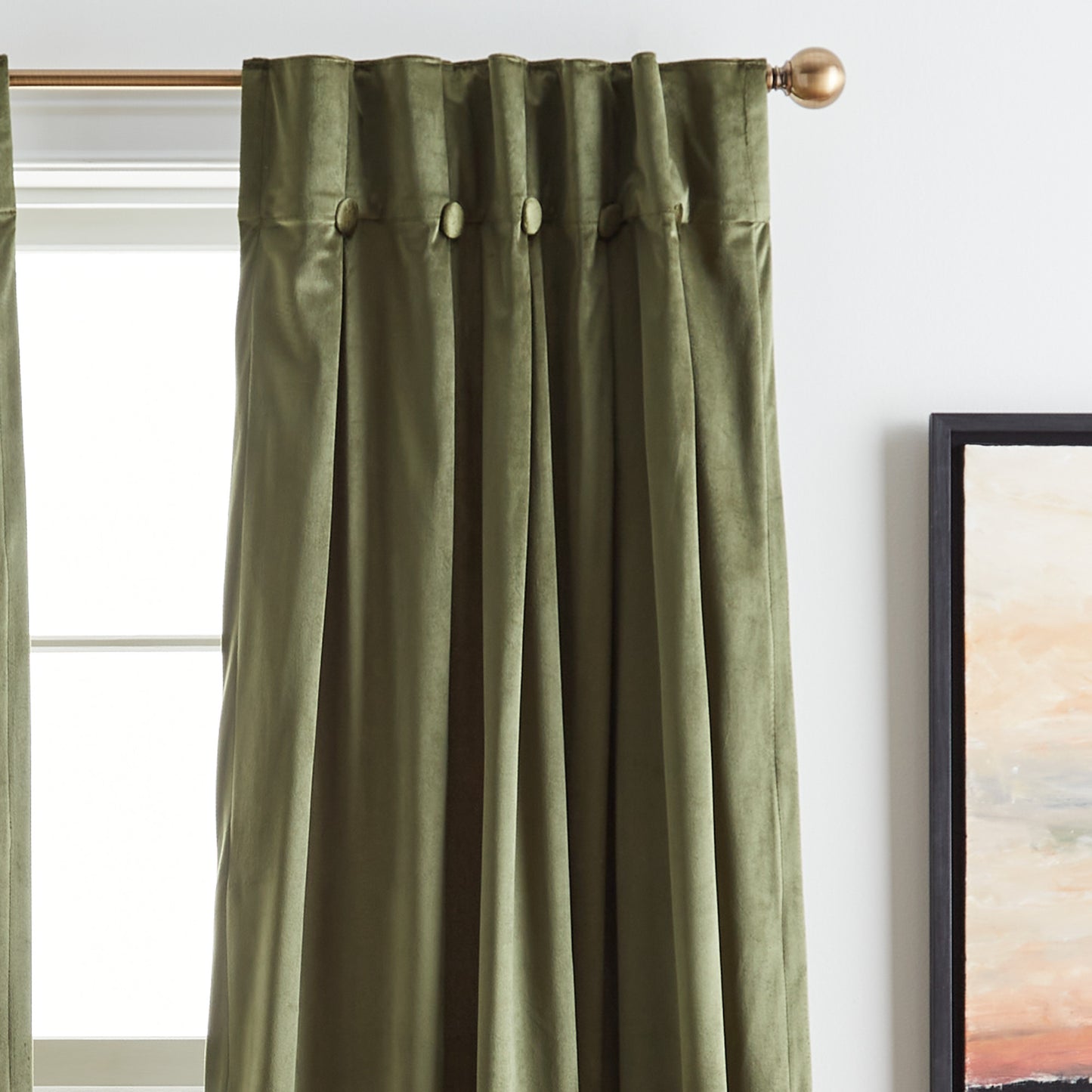 DKNY Velvet Inverted Pleat Curtain Panel Pair