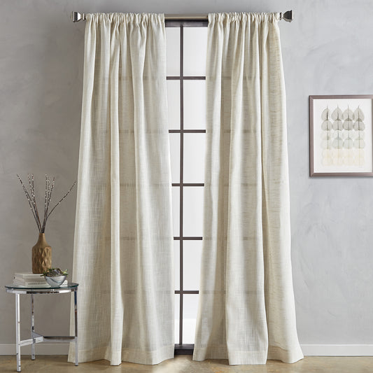 DKNY Classic Linen Blackout Curtain Panel Pair