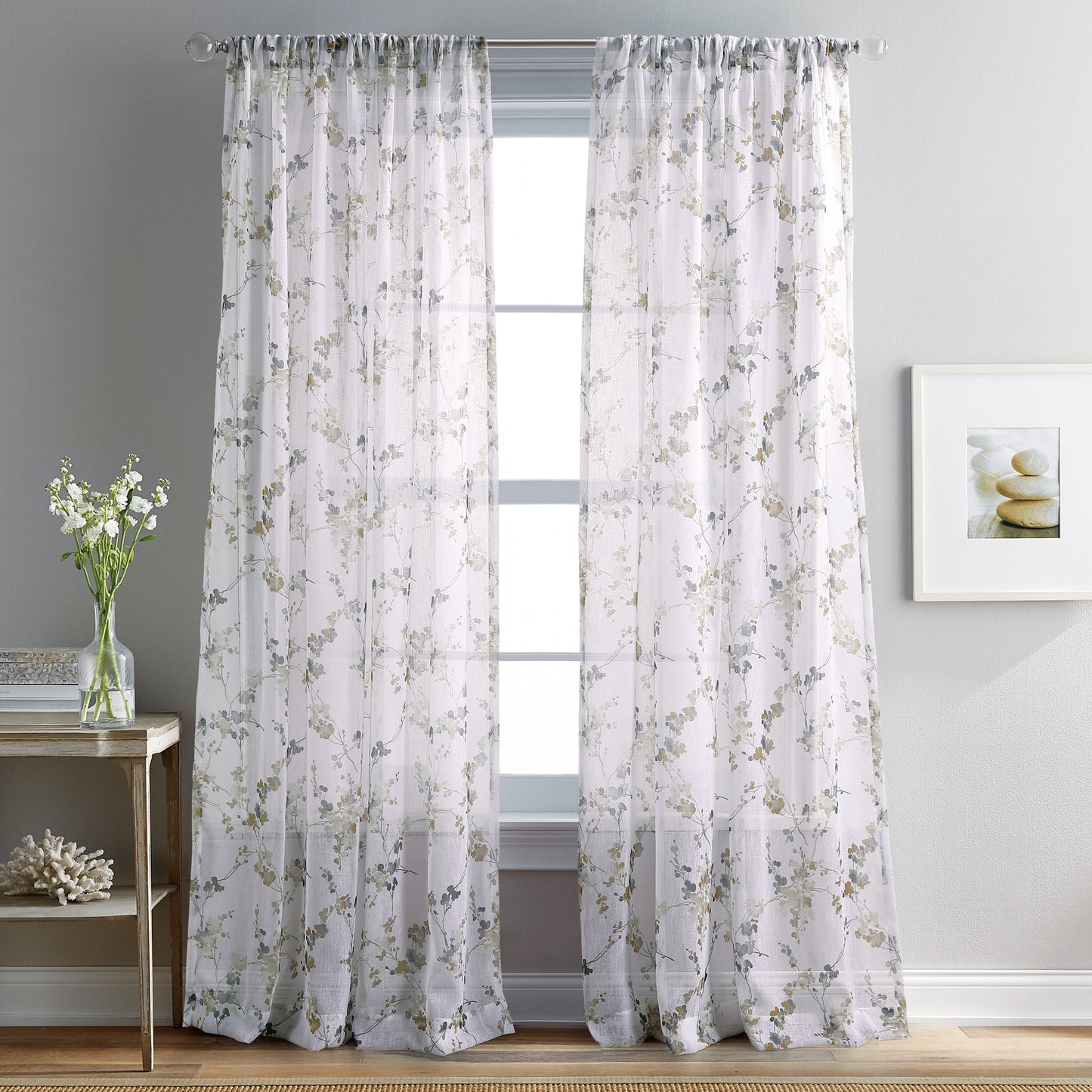 DKNY Wallflower Sheer Curtain Panel