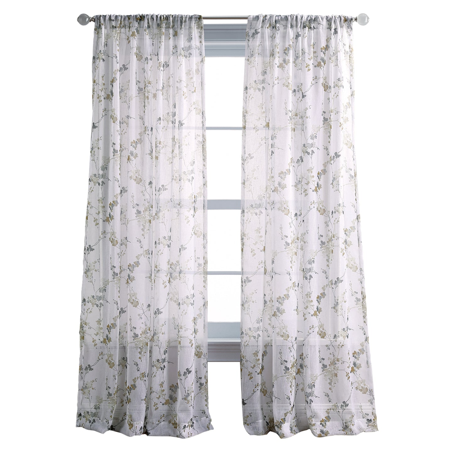 DKNY Wallflower Sheer Curtain Panel