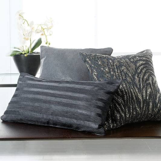 Donna Karan Moonscape Glazed Leather Decorative Pillow