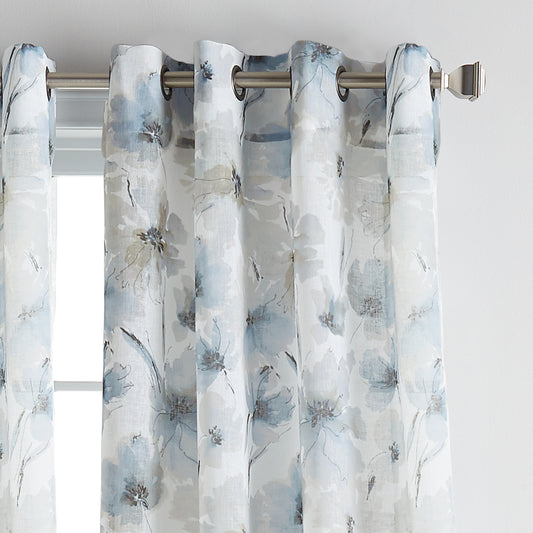 DKNY Modern Bloom Window Curtain Panel Linen